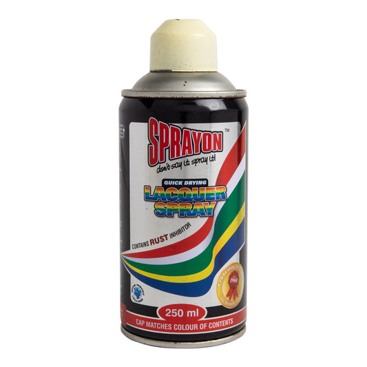 Sprayon lacquer spray can on a white background