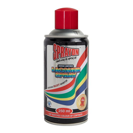 Sprayon lacquer spray can on a white background