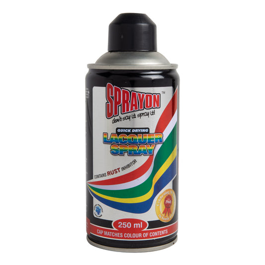 Sprayon lacquer spray can on a white background