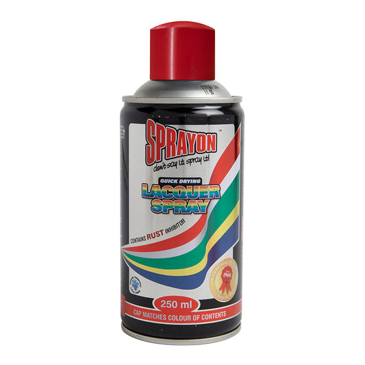 Sprayon lacquer spray can on a white background