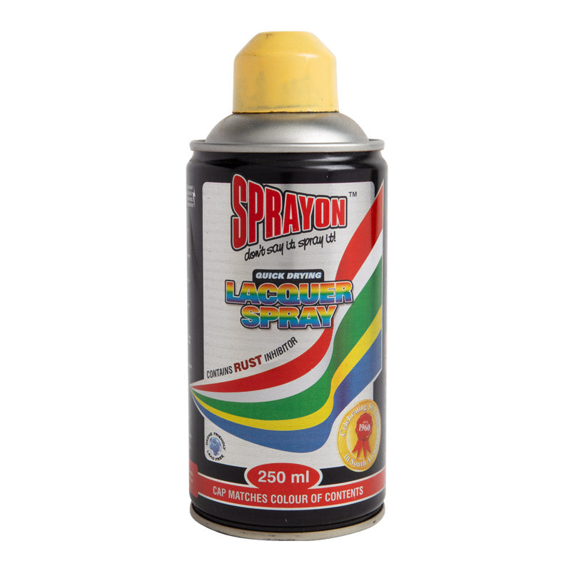 Sprayon lacquer spray can on a white background