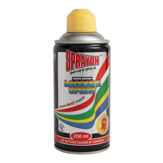 Sprayon lacquer spray can on a white background