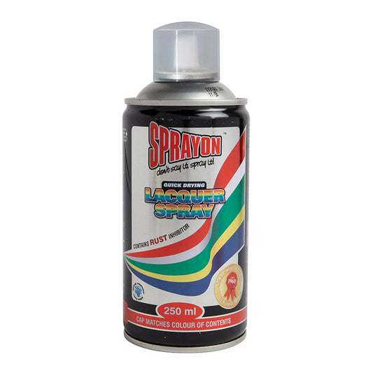 Sprayon lacquer spray can on a white background