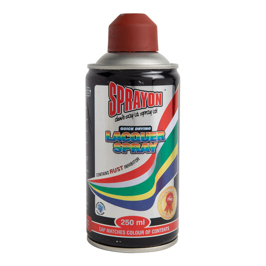 Sprayon lacquer spray can on a white background