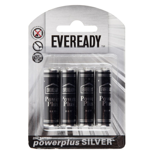 Eveready Powerplus SILVER Batteries AA 4-Pack