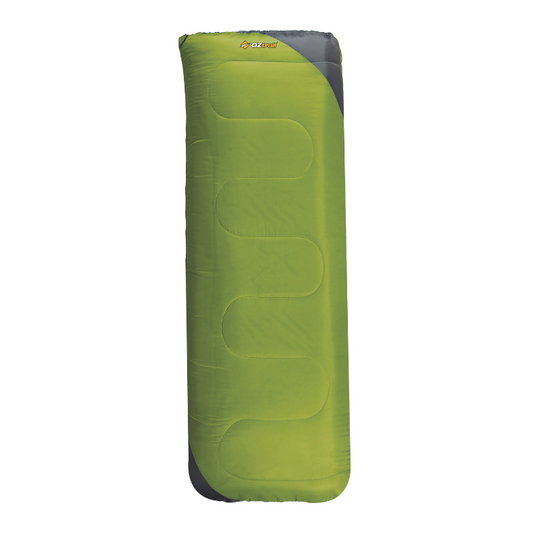Green OZtrail Sturt Camper Sleeping Bag 5°C on a white background