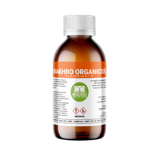 Bottle of Makhro Organicid on a white background