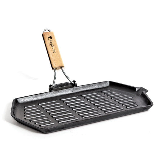 Campfire 35cm Rectangle Frypan with Folding Handle