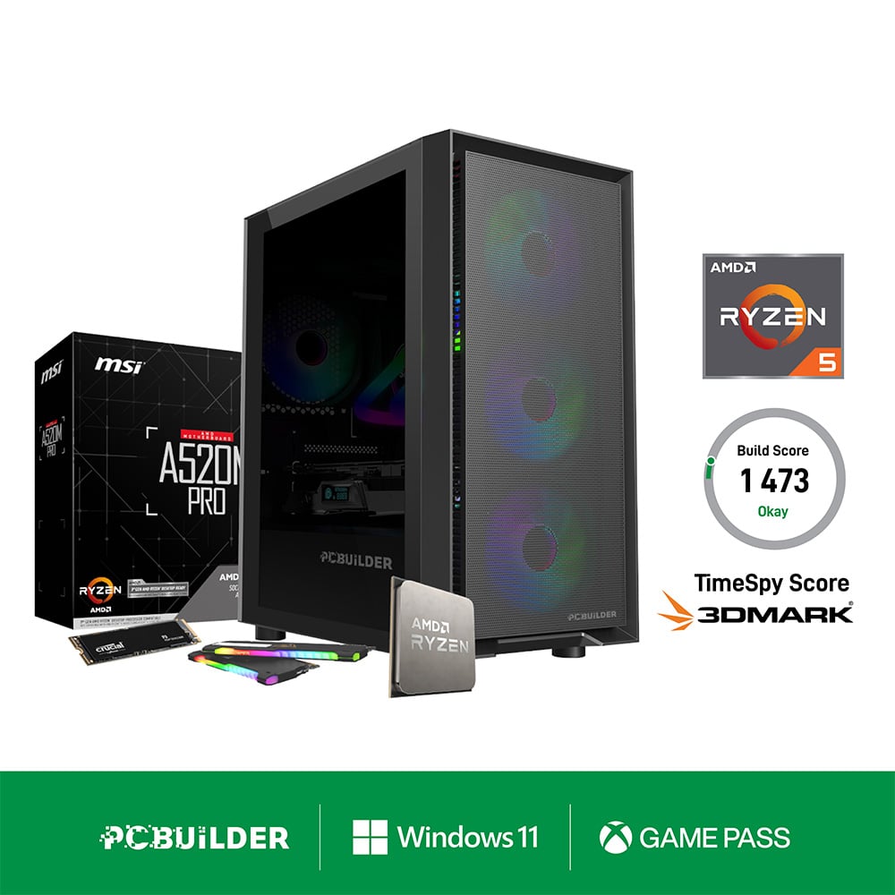 PCBuilder DEFENDER Gaming PC Ryzen 5 5600GT Windows 11