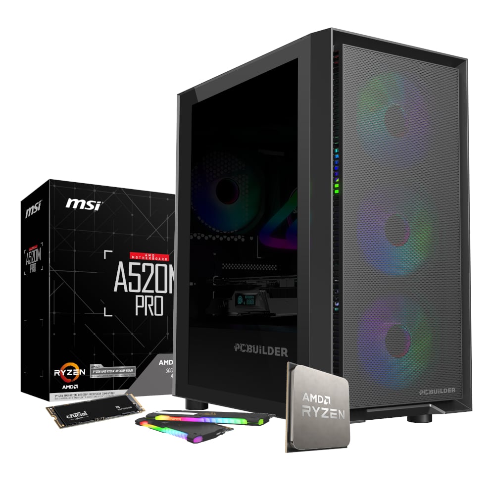 PCBuilder DEFENDER Gaming PC Ryzen 5 5600GT Windows 11