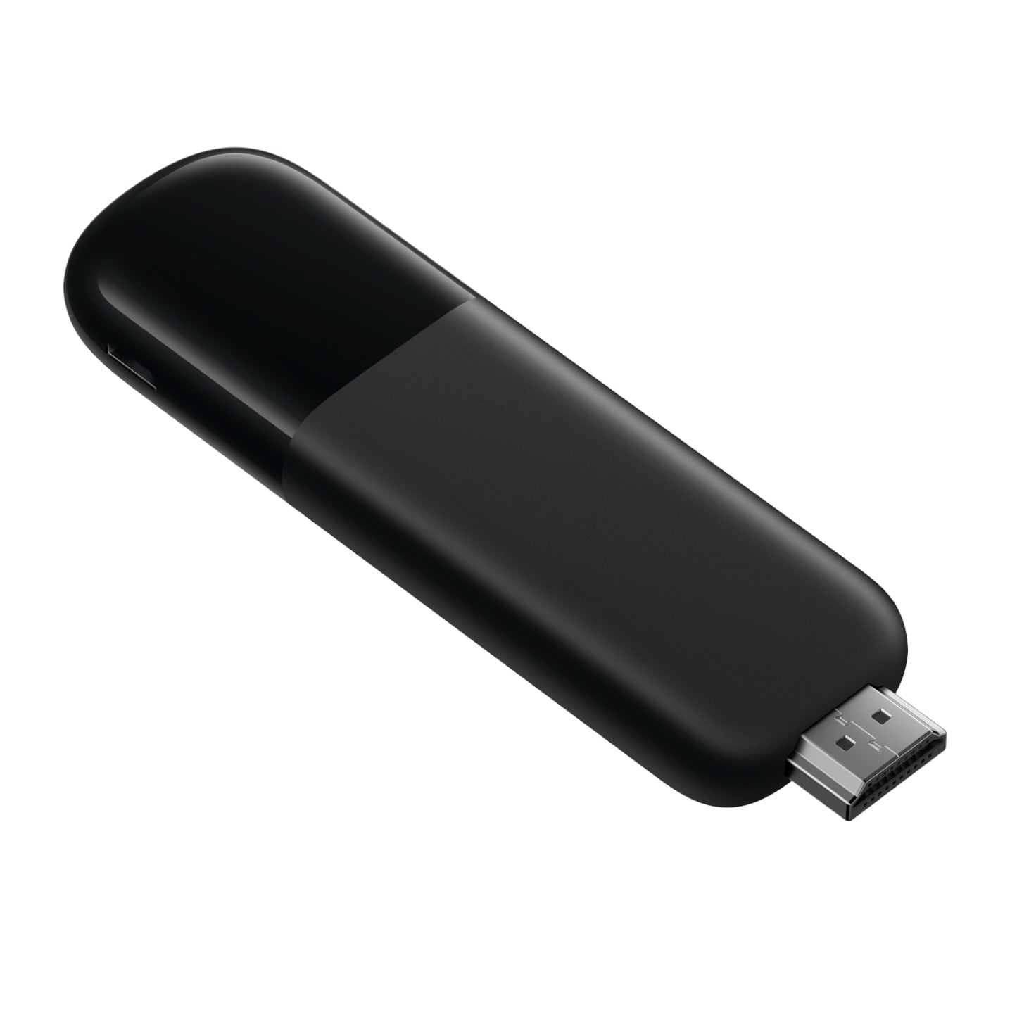 Black USB device on a white background
