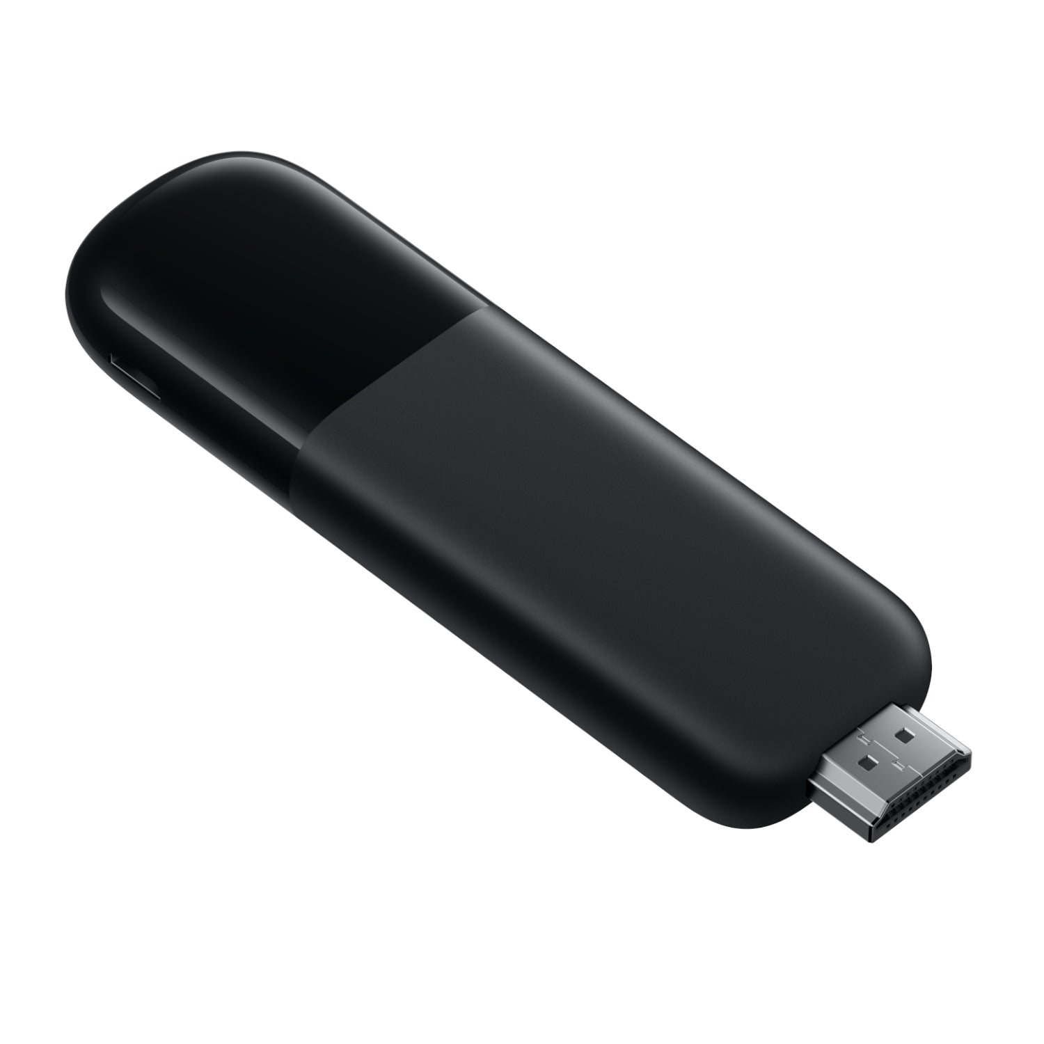 Black USB device on a white background