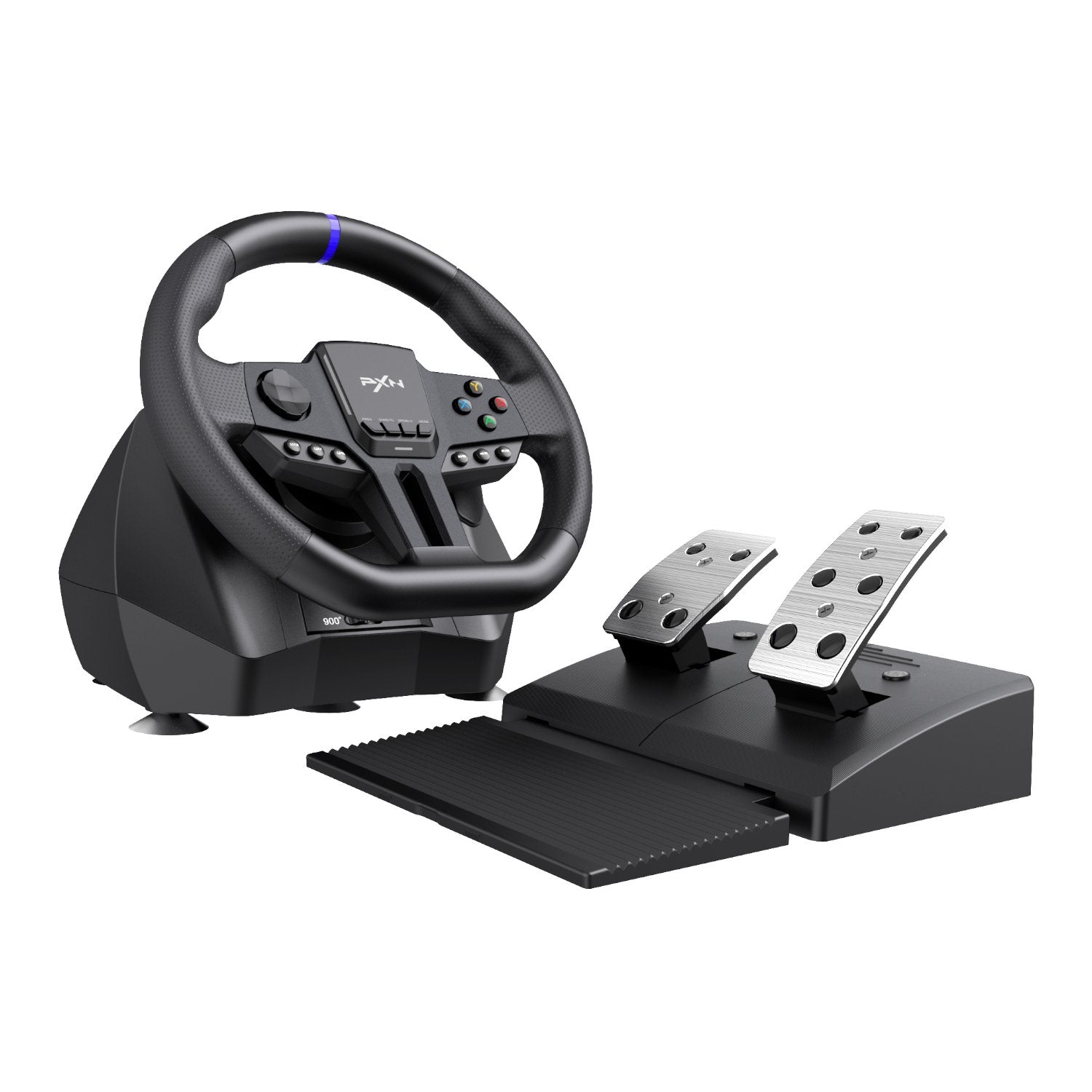 PXN V900 Gen2 racing wheel and pedals set on a white background
