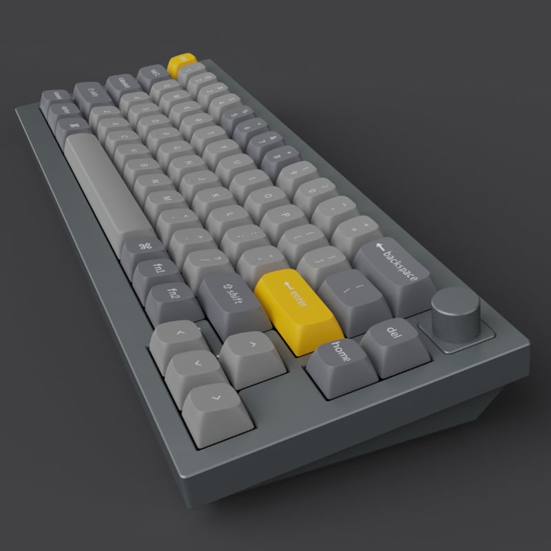 Keychron Q2 65% Red G Pro Switches Aluminium RGB Wired Keyboard - Grey