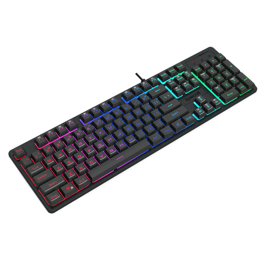 Redragon K521 Upgrade Rainbow LED 104-Key Membrane Gaming Keyboard - GroPlus