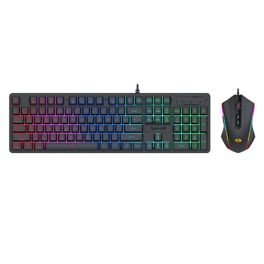 Redragon S107 RGB Gaming Essentials Wired Gaming Keyboard and Mouse Bundle - GroPlus
