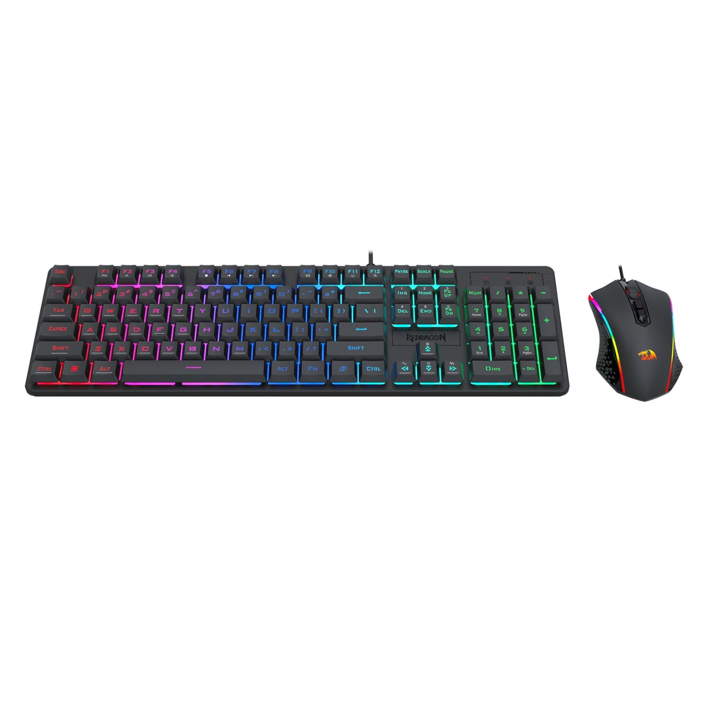 Redragon S107 RGB Gaming Essentials Wired Gaming Keyboard and Mouse Bundle - GroPlus
