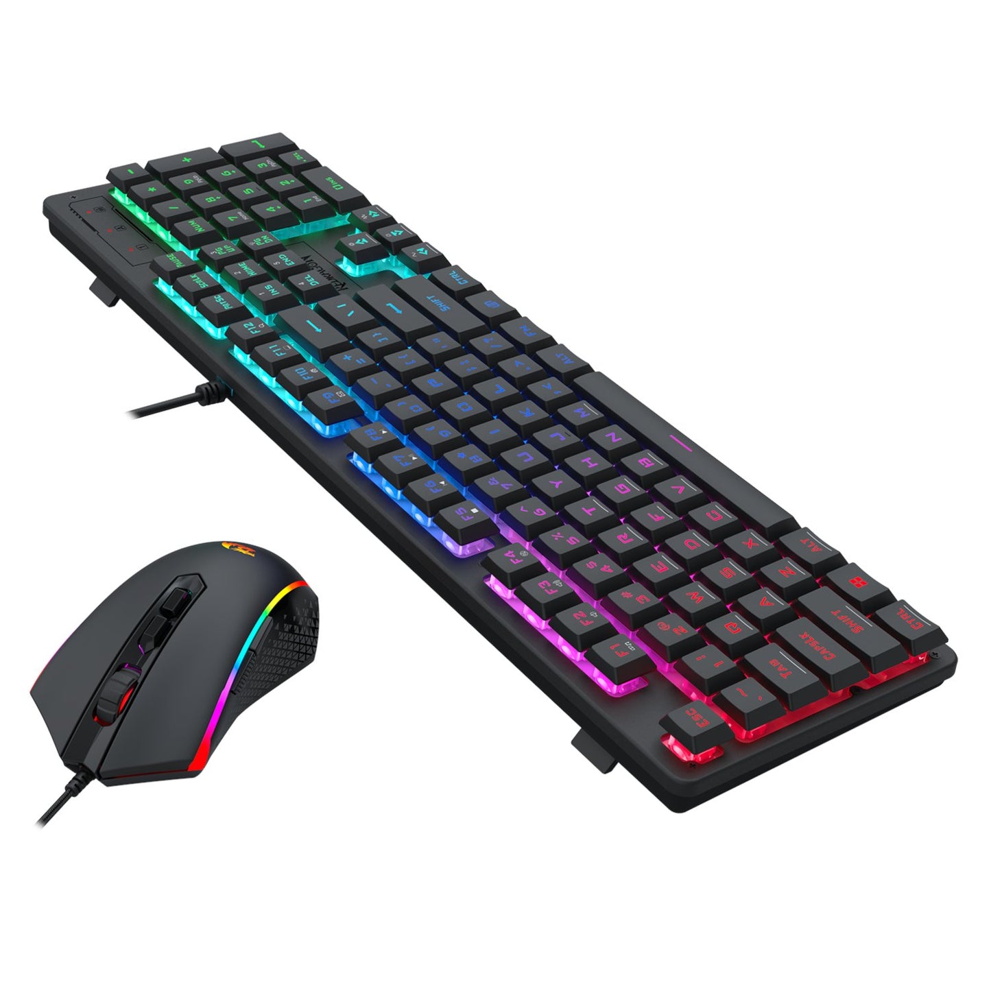 Redragon S107 RGB Gaming Essentials Wired Gaming Keyboard and Mouse Bundle - GroPlus