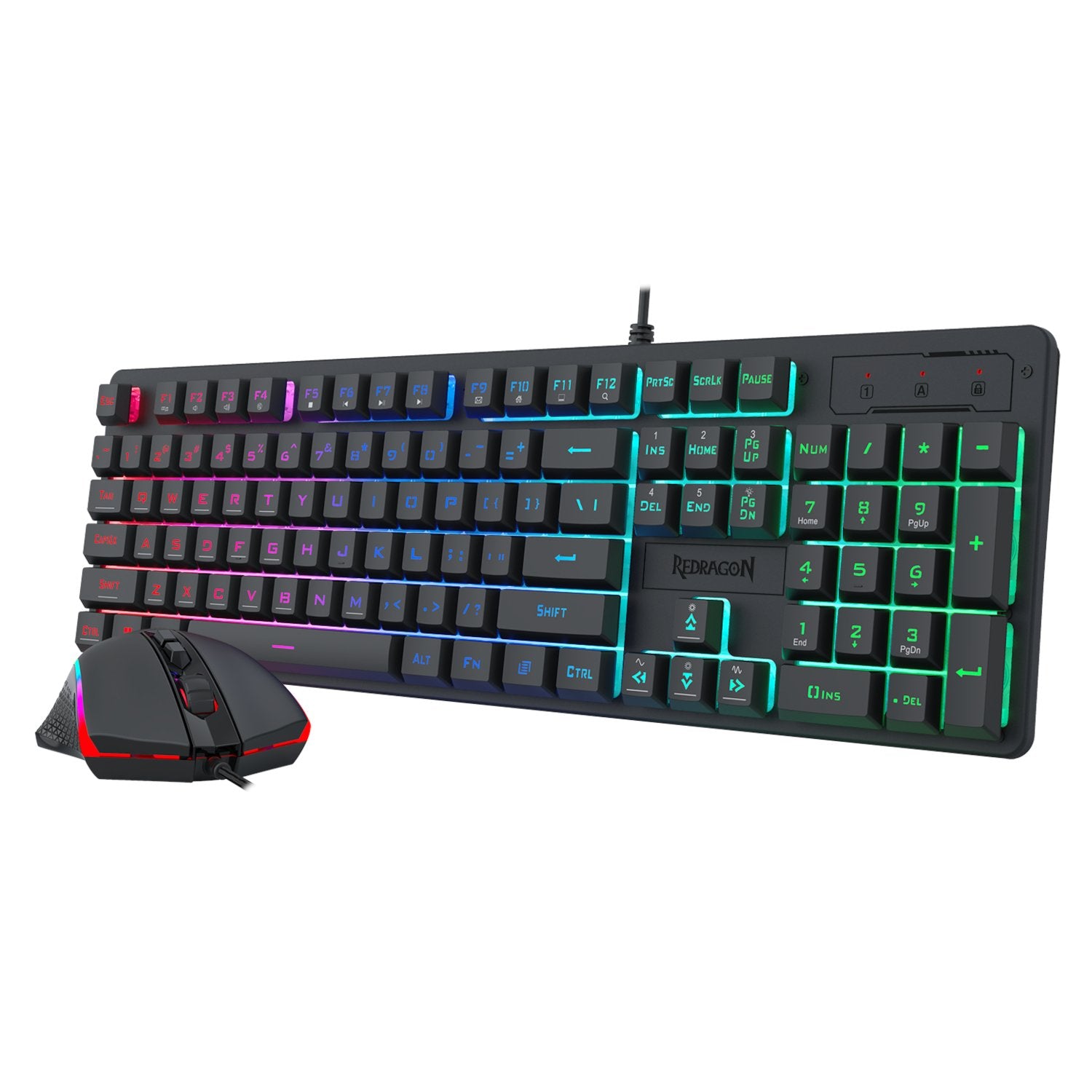 Redragon S107 RGB Gaming Essentials Wired Gaming Keyboard and Mouse Bundle - GroPlus