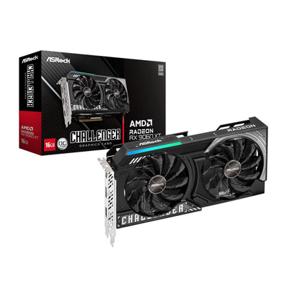 ASRock Radeon RX 9060 XT Challenger 16GB OC Graphics Card (RDNA™ 4, PCIe 5.0) - GroPlus