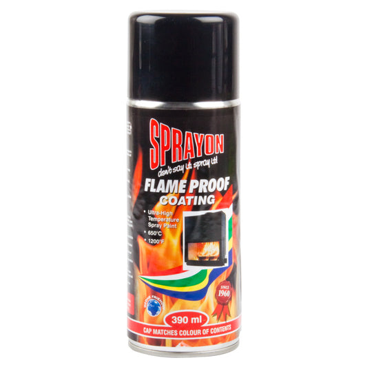 Sprayon flame proof coating can on a white background