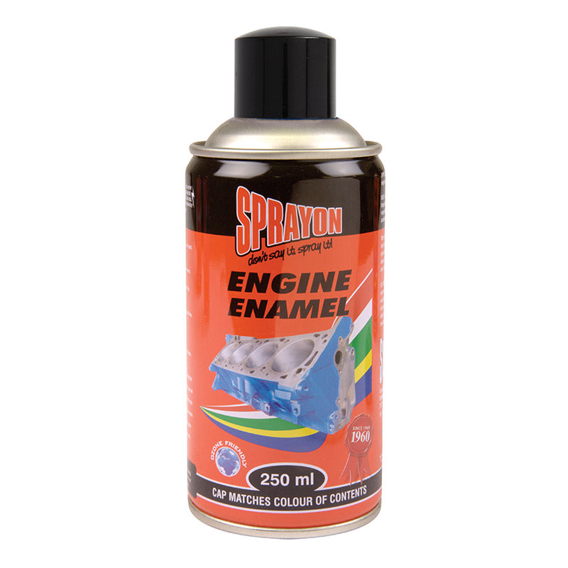 Sprayon Engine Enamel spray can on a white background