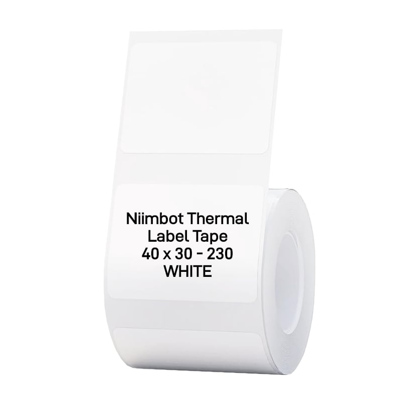 Niimbot B1/B21/B3S 40 x 30mm White Thermal Label Roll