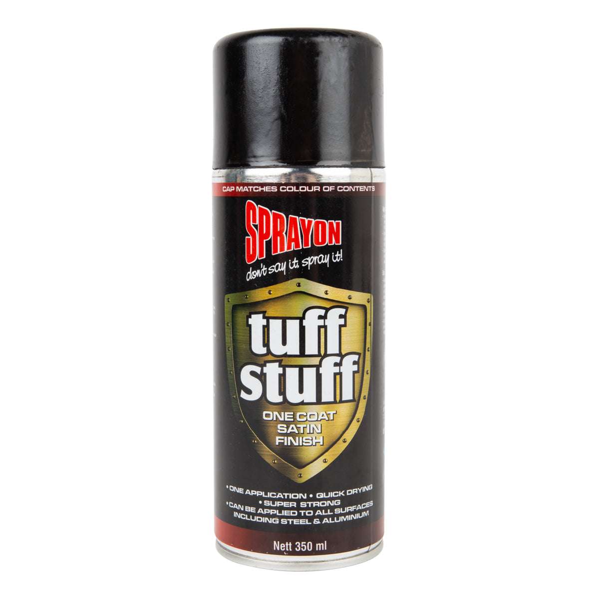 Sprayon tuff stuff spray can on a white background