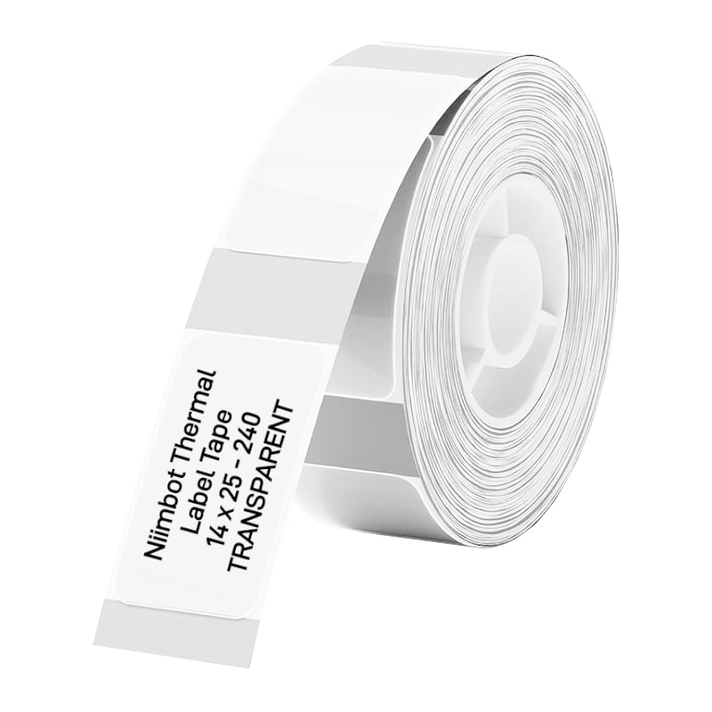 Niimbot D11/D110/D101/H1S 14 x 25mm Transparent Thermal Label Roll