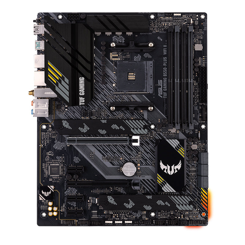 Computer motherboard with ASUS logo on a white background