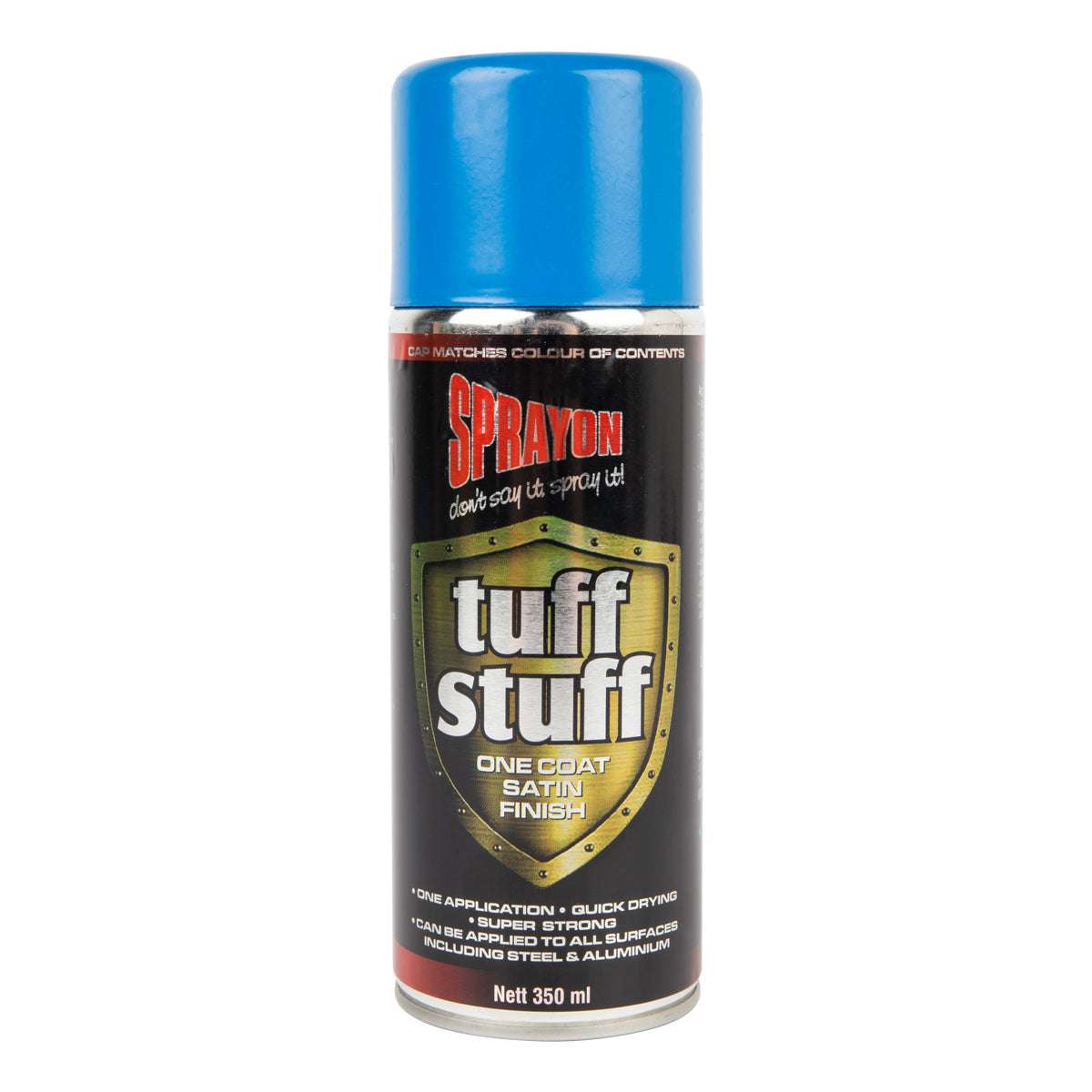 Sprayon tuff stuff spray can on a white background