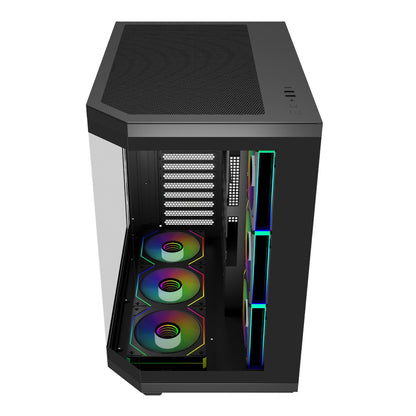 FSP U580 ARGB ATX Ultra Tower Gaming Chassis - Black - GroPlus