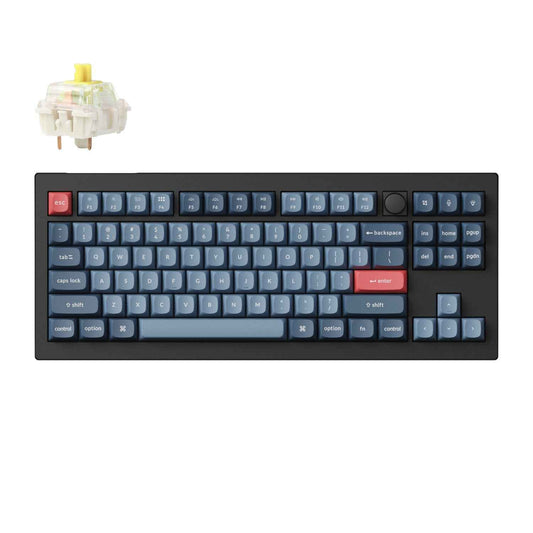 Keychron V3 Max QMK/VIA 80% Wireless Custom Mechanical Keyboard Banana Switch Carbon Black