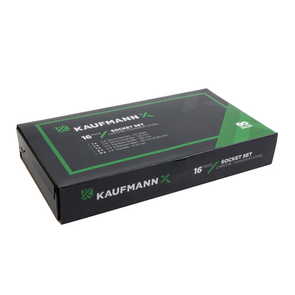 KAUFMANN X SOCKET DRIVE 1/4 16 PCS 4-12MM