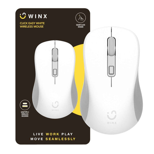 WINX CLICK Easy 1600DPI 2.4GHz Wireless Mouse White