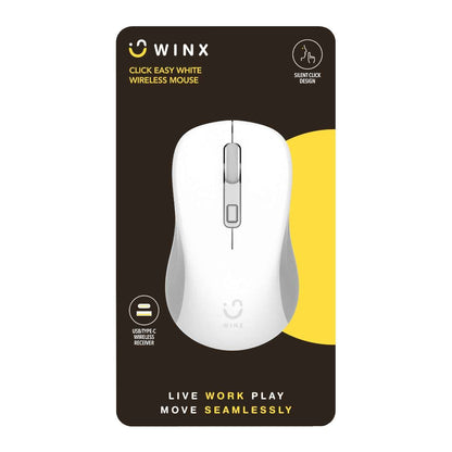 WINX CLICK Easy 1600DPI 2.4GHz Wireless Mouse White