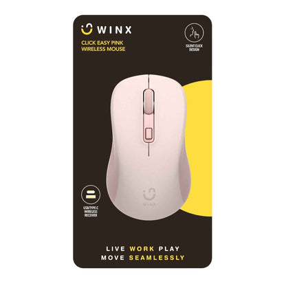 WINX CLICK Easy 1600DPI 2.4GHz Wireless Mouse Pink
