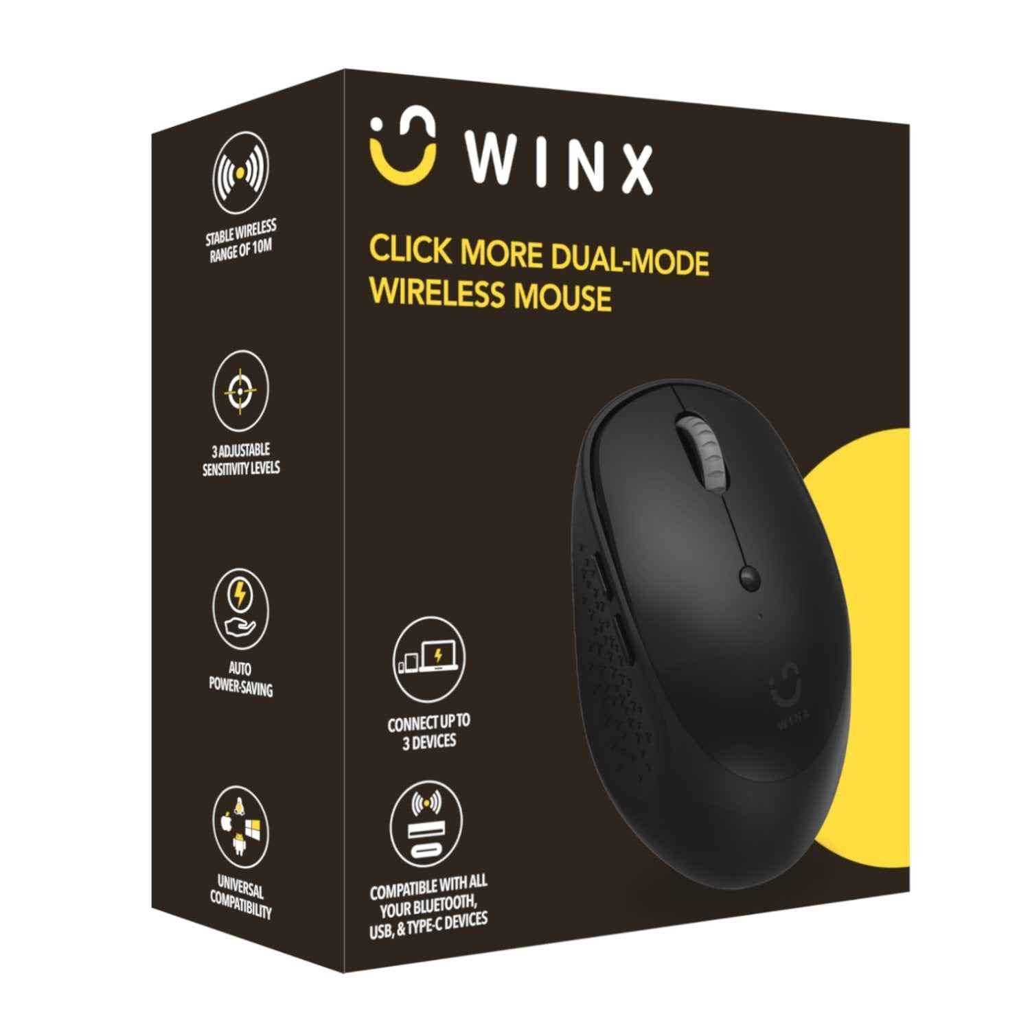 WINX CLICK More Dual-Mode Wireless Mouse Black