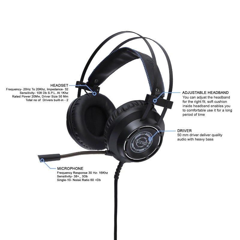 Alcatroz X-CRAFT HP-5 Pro 7.1 Gaming Headset