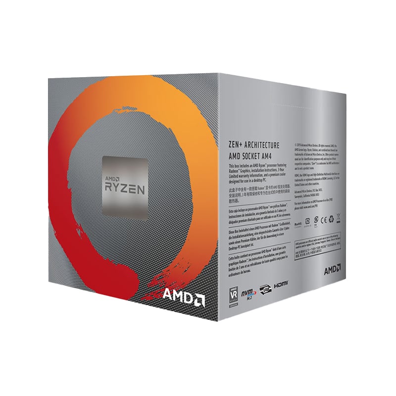 AMD Ryzen 5 3400G 4-CORE 3.7GHZ AM4 CPU