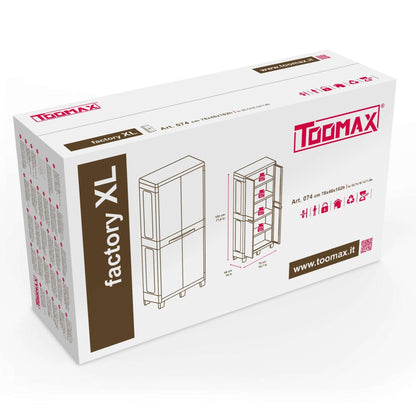 Toomax factory XL packaging box on a white background
