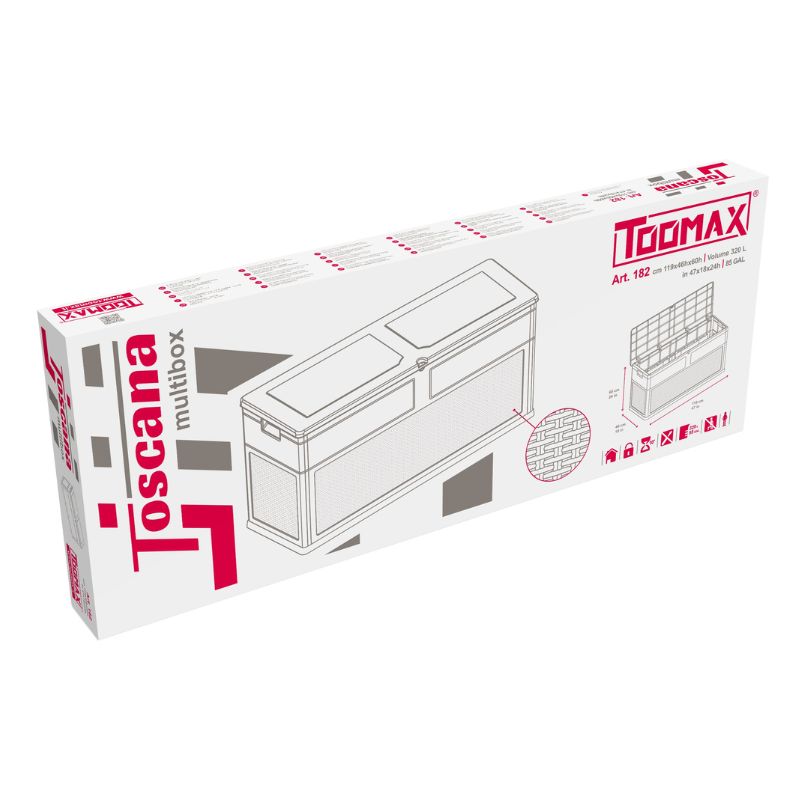 Toscana multibox packaging with Toomax branding on a white background