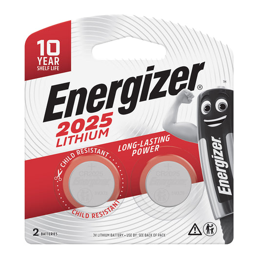 Energizer Button Battery 3V 2025 2-Pack