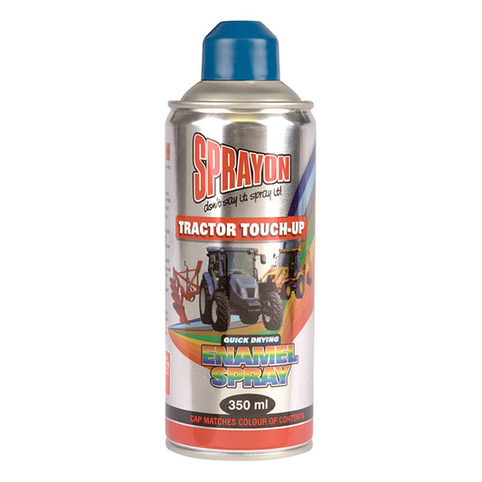Sprayon tractor touch-up enamel spray can on a white background