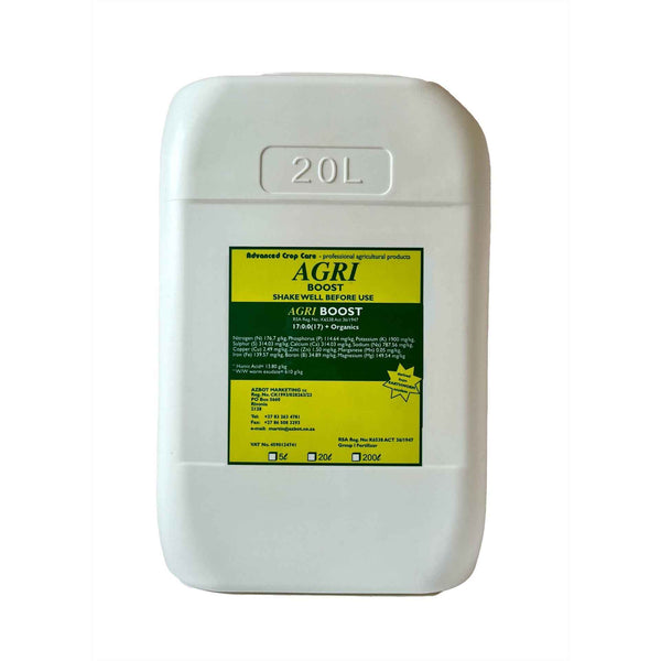 Agri-Boost Liquid Organic Fertiliser 20L | 20L pack size | perfect for South African gardens and lawns