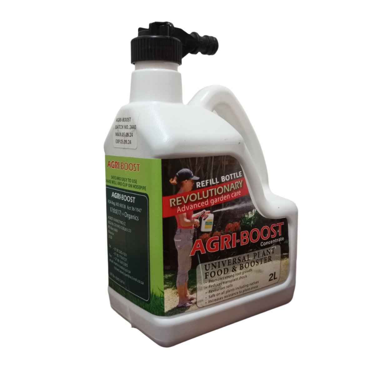 Agri-Boost Liquid Organic Fertiliser Spray 2L | refillable spray bottle | ideal for South African gardens