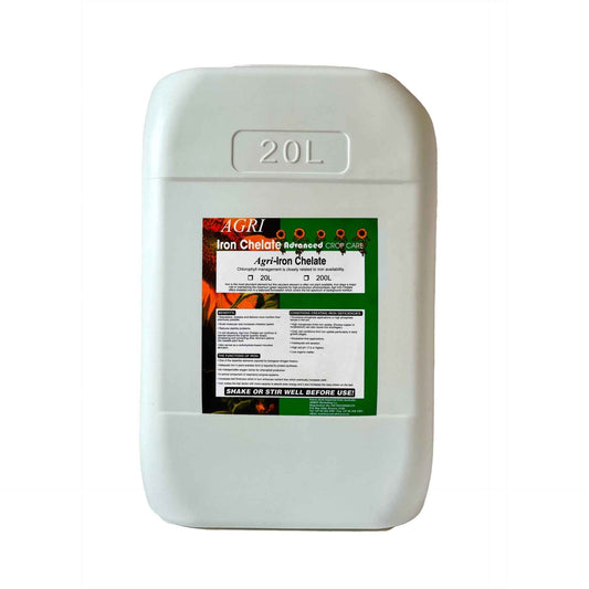 Agri-Iron Chelate Liquid Organic Fertiliser 20L | liquid fertiliser promotes healthy soil and plants | ideal for South African gardens