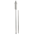 A stainless steel garden torch.