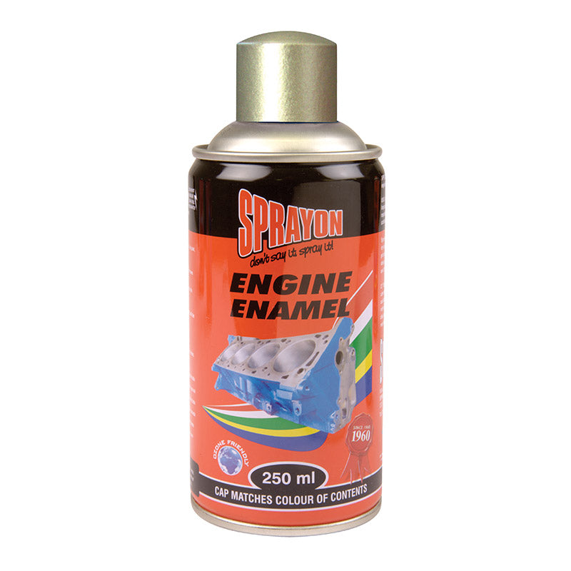 Sprayon engine enamel spray can on a white background