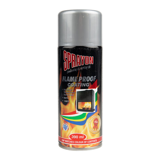Sprayon flame proof coating can on a white background